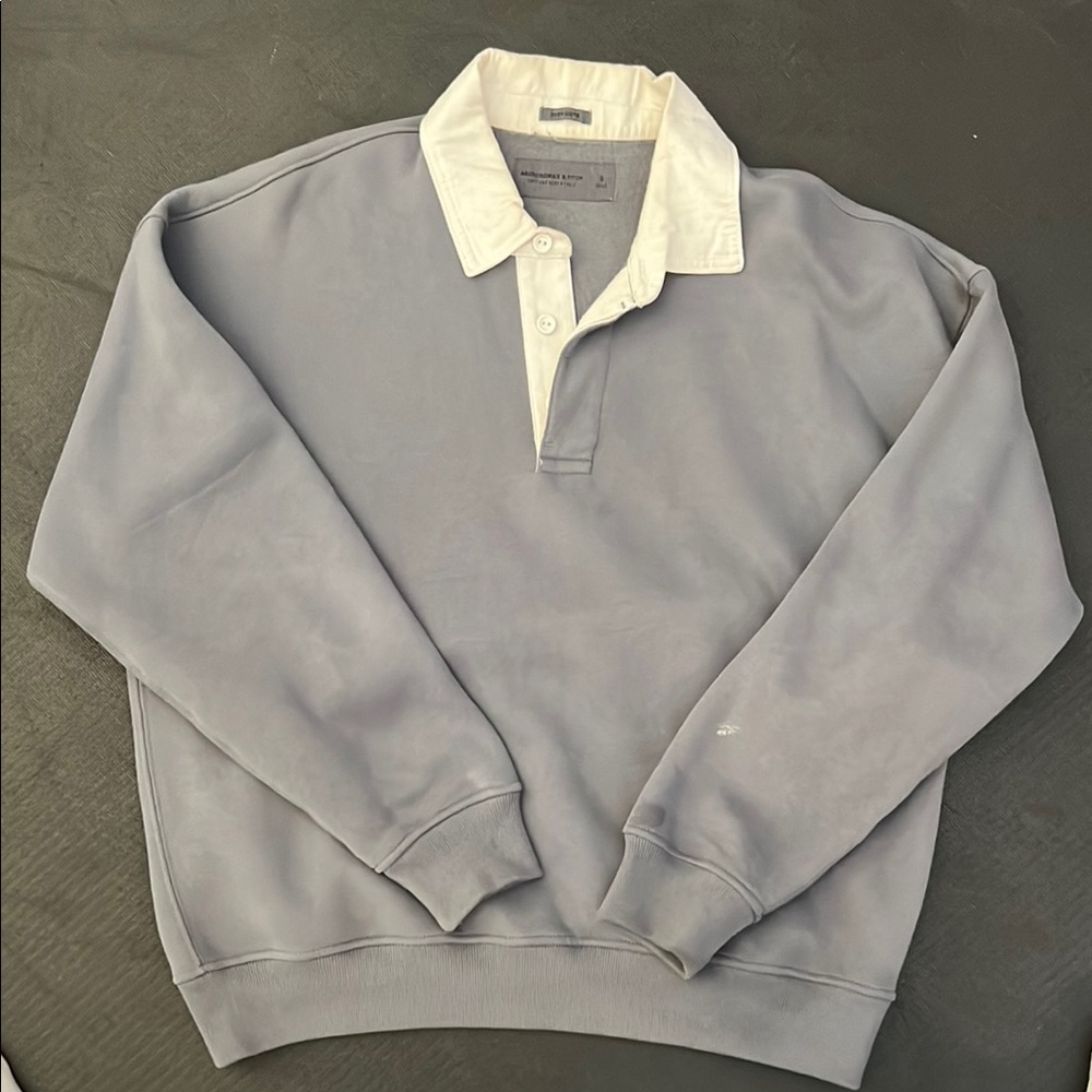 Abercrombie & Fitch Gray Rugby Shirt (oversized)